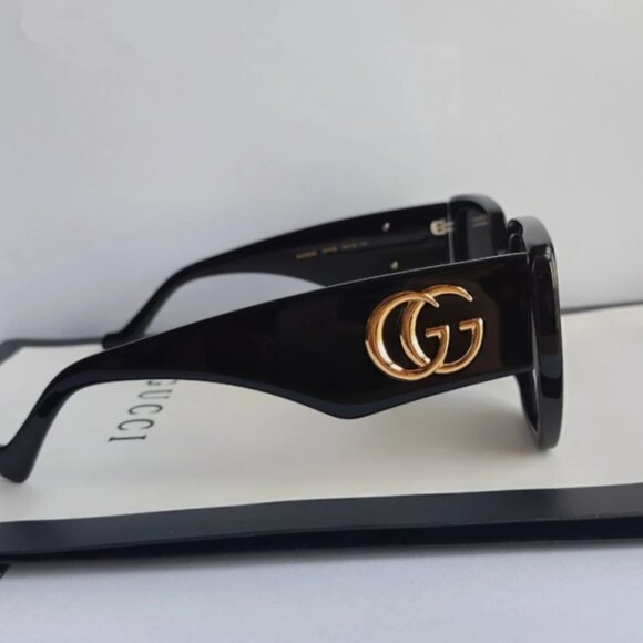 New GUCCI Women Sunglasses Oversized Black Rectangle GG0956S  display picture 1